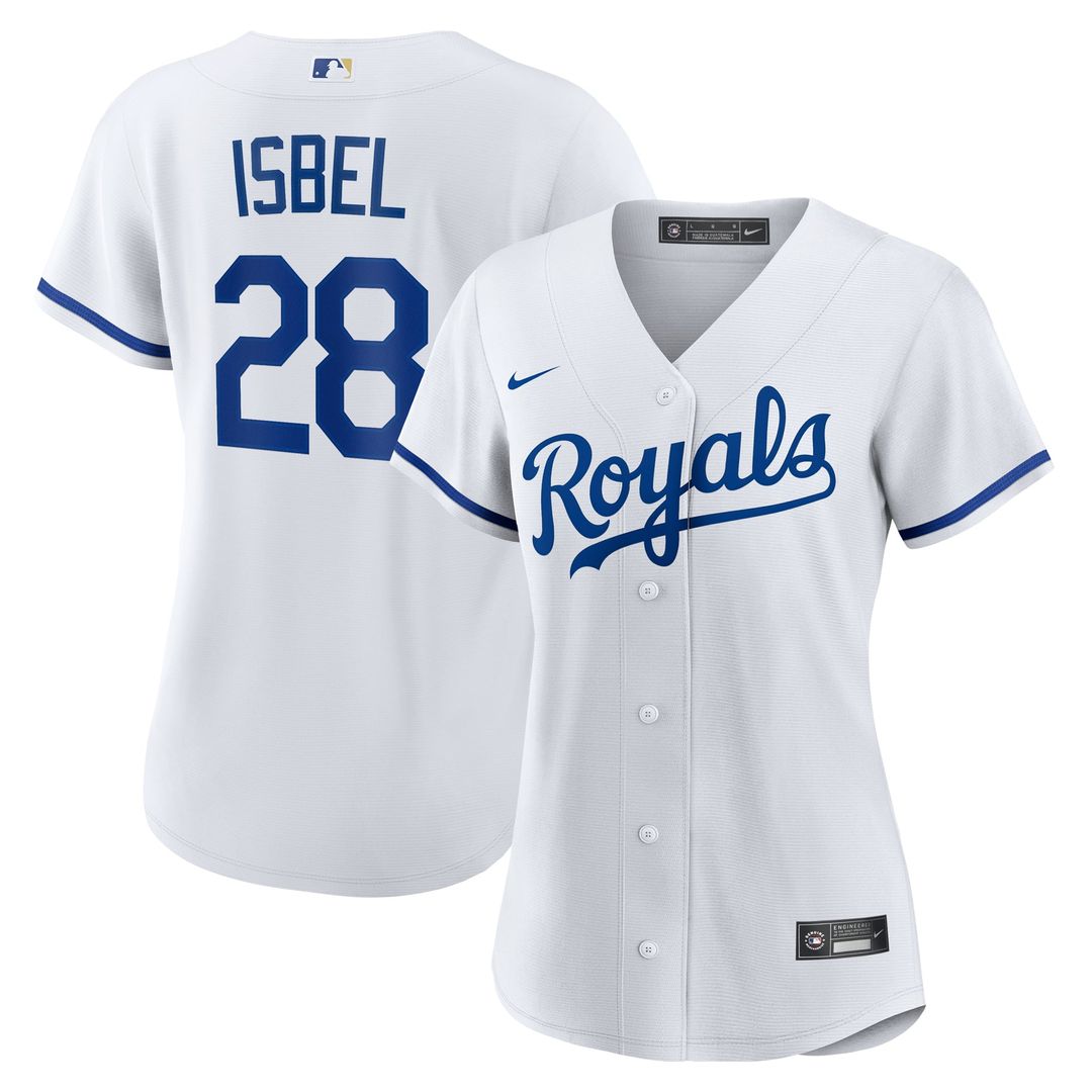 Kansas City Royals Kyle Isbel Women's Home Replica Jersey — White