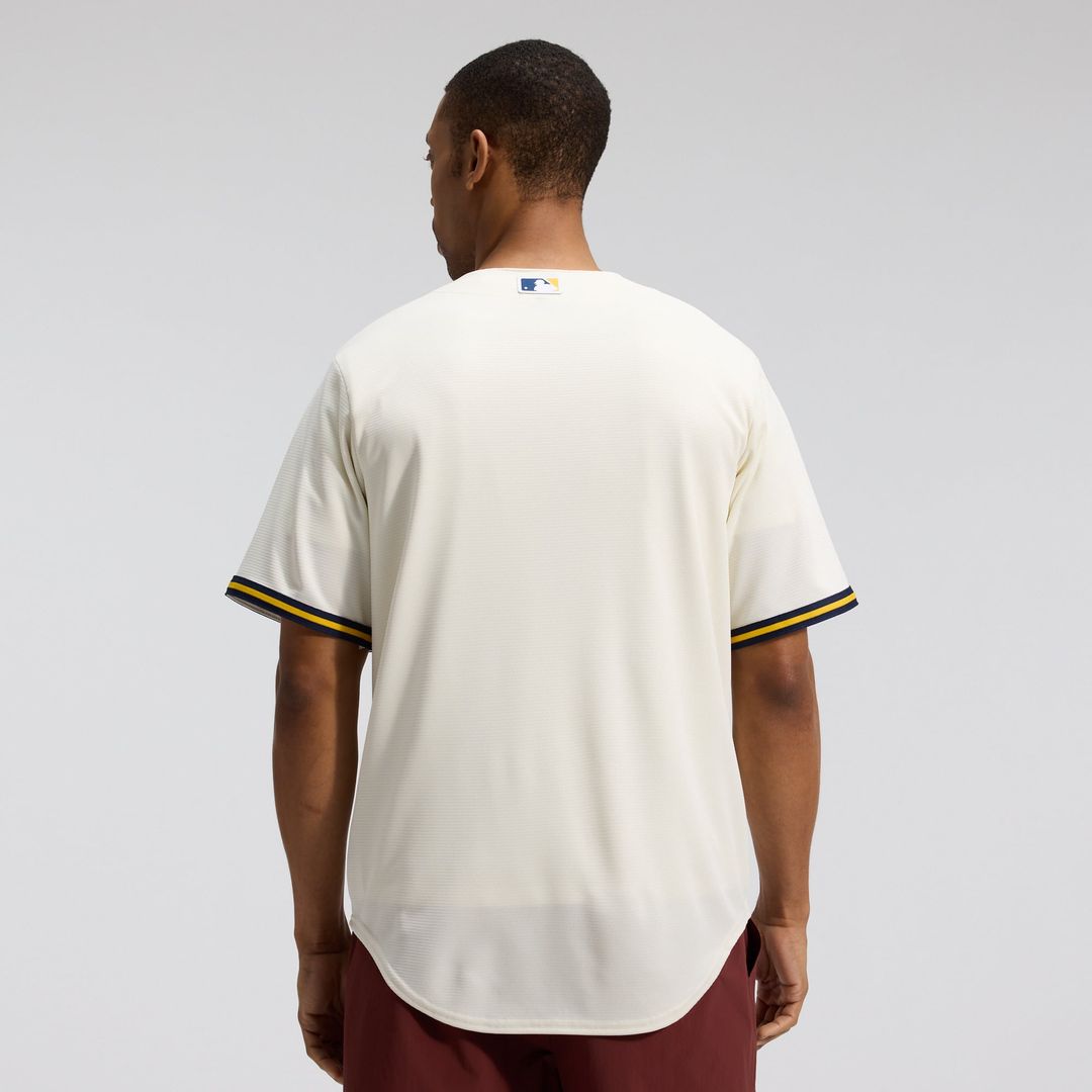 Milwaukee Brewers Home Replica Team Jersey — Cream