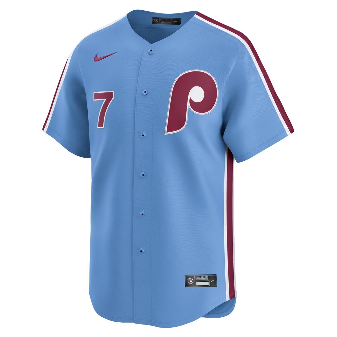 Philadelphia Phillies Trea Turner Alternate Limited Jersey — Light Blue