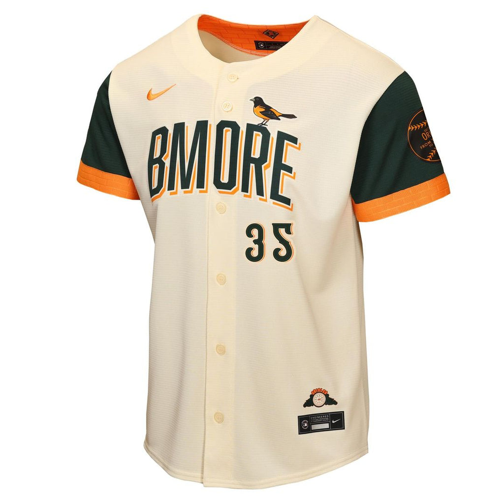 Baltimore Orioles Adley Rutschman Youth 2026 City Connect Stadium Jersey — Cream