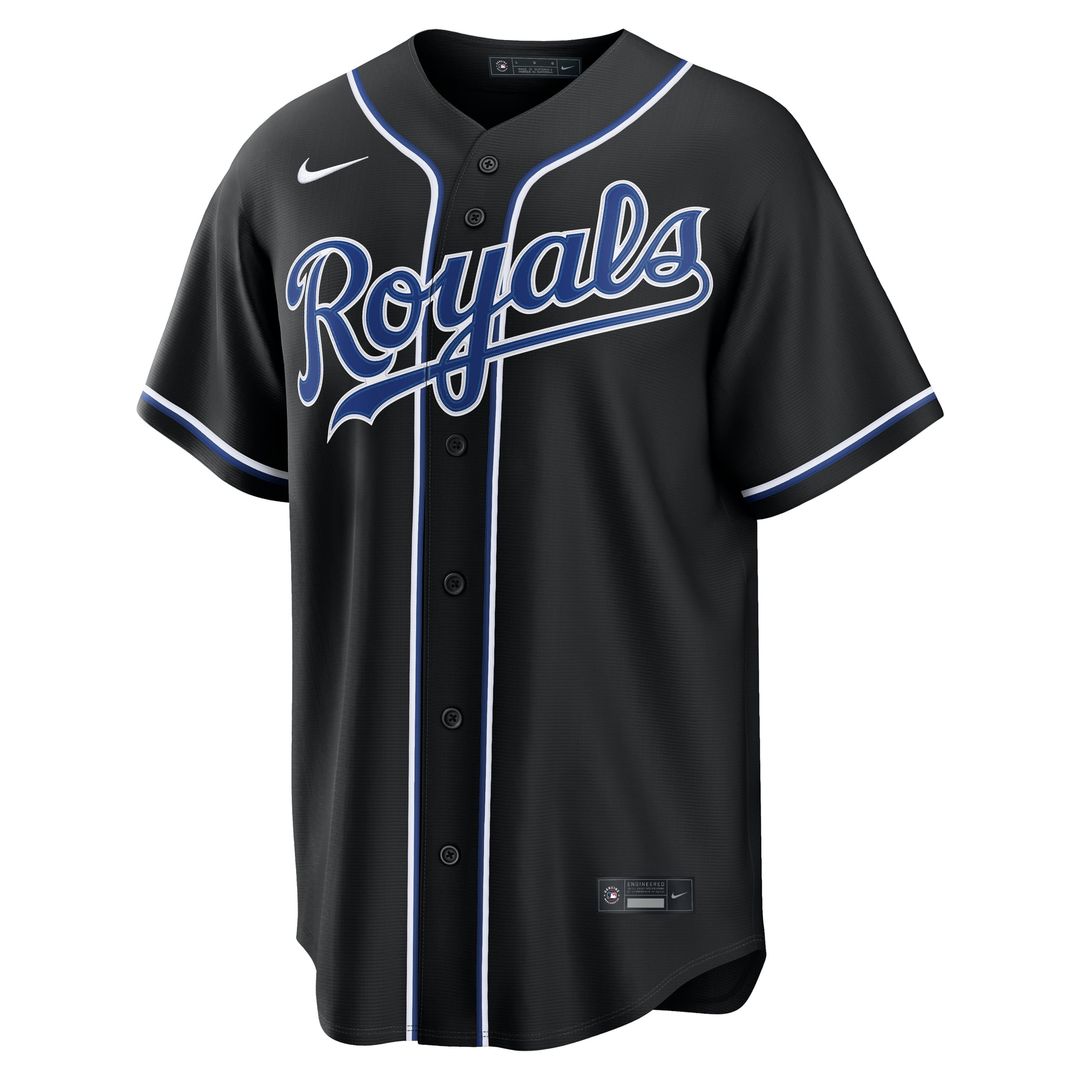 Kansas City Royals Bobby Witt Jr. Fashion Replica Black Out Jersey