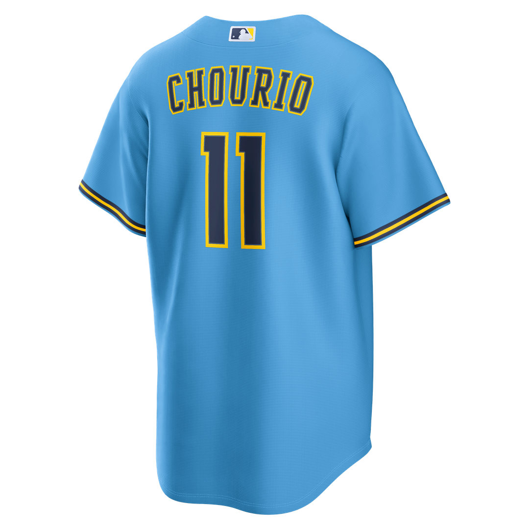 Milwaukee Brewers Jackson Chourio Road Replica Jersey — Light Blue