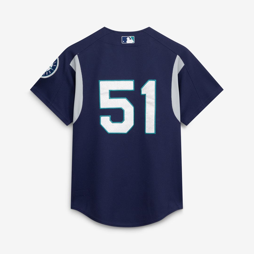 Seattle Mariners Ichiro Suzuki Cooperstown Batting Practice Jersey — Navy