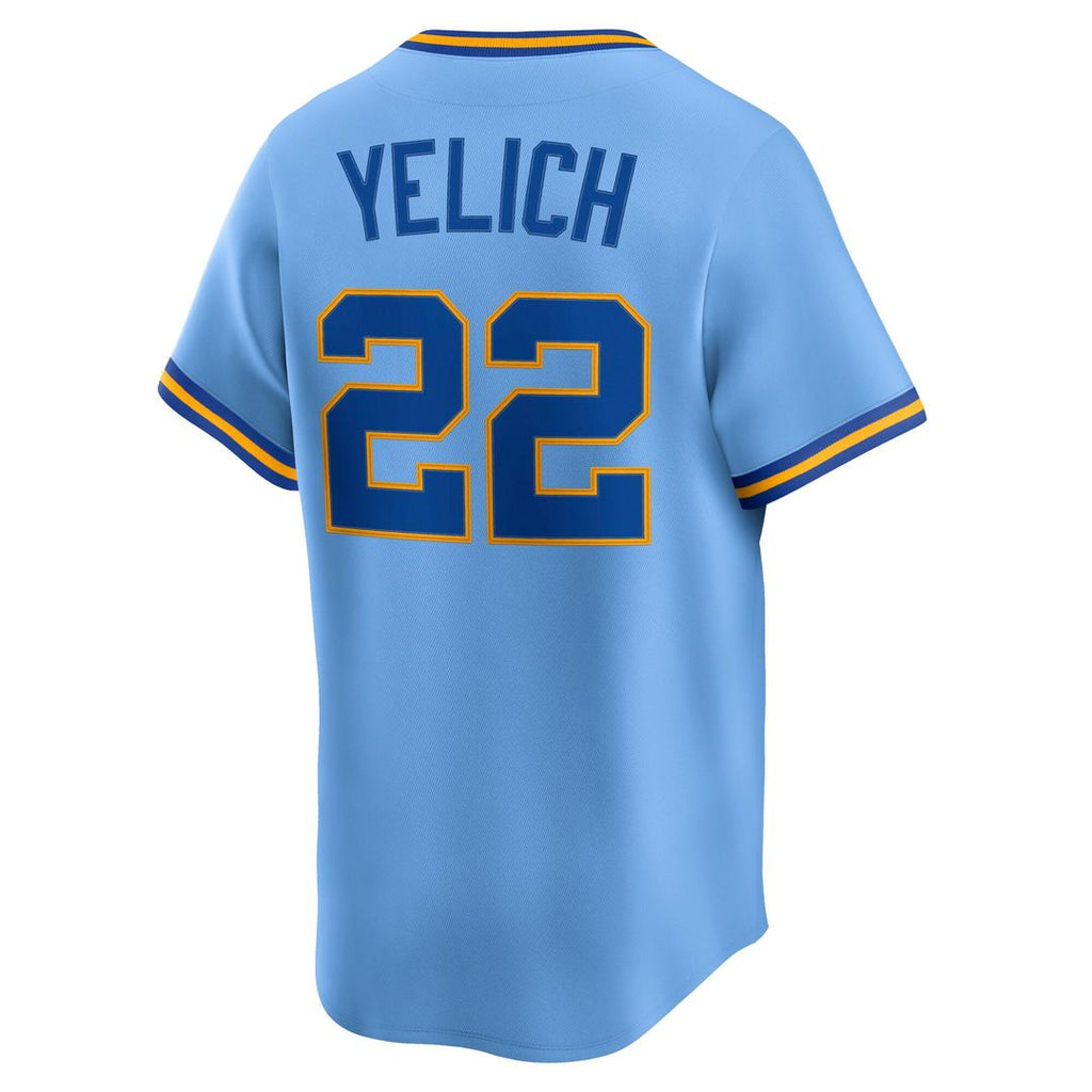 Milwaukee Brewers Christian Yelich Cooperstown Limited Jersey — Powder Blue