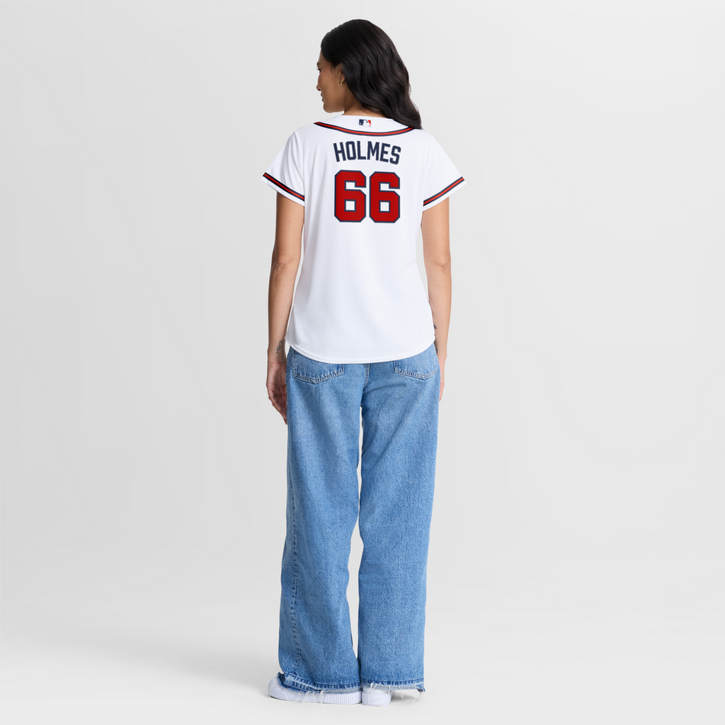 Atlanta Braves Grant Holmes Women's Home Replica Jersey — White