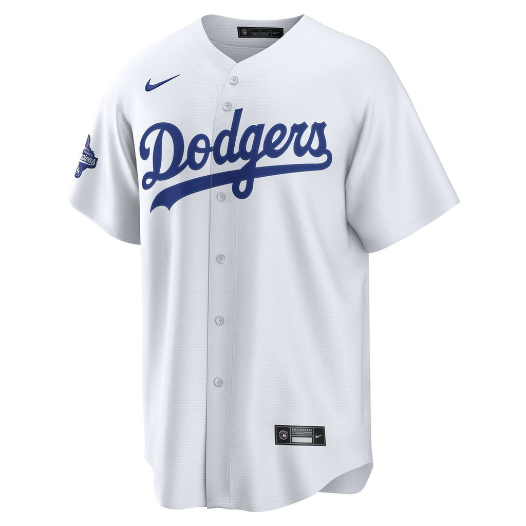 Los Angeles Dodgers Enrique Hernández Home 2025 World Series Champions Replica Jersey — White