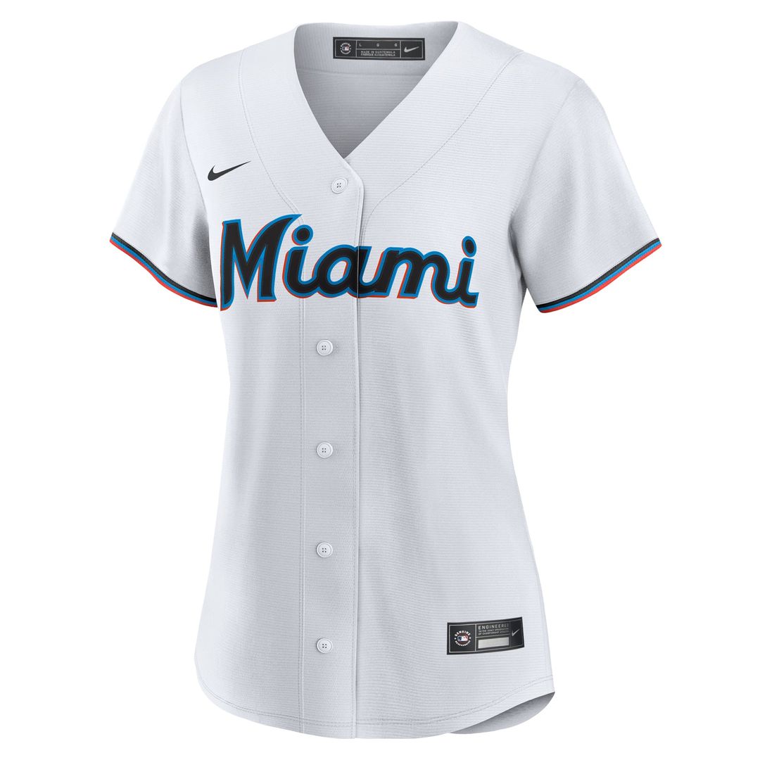 Miami Marlins Xavier Edwards Women's Home Replica Jersey — White