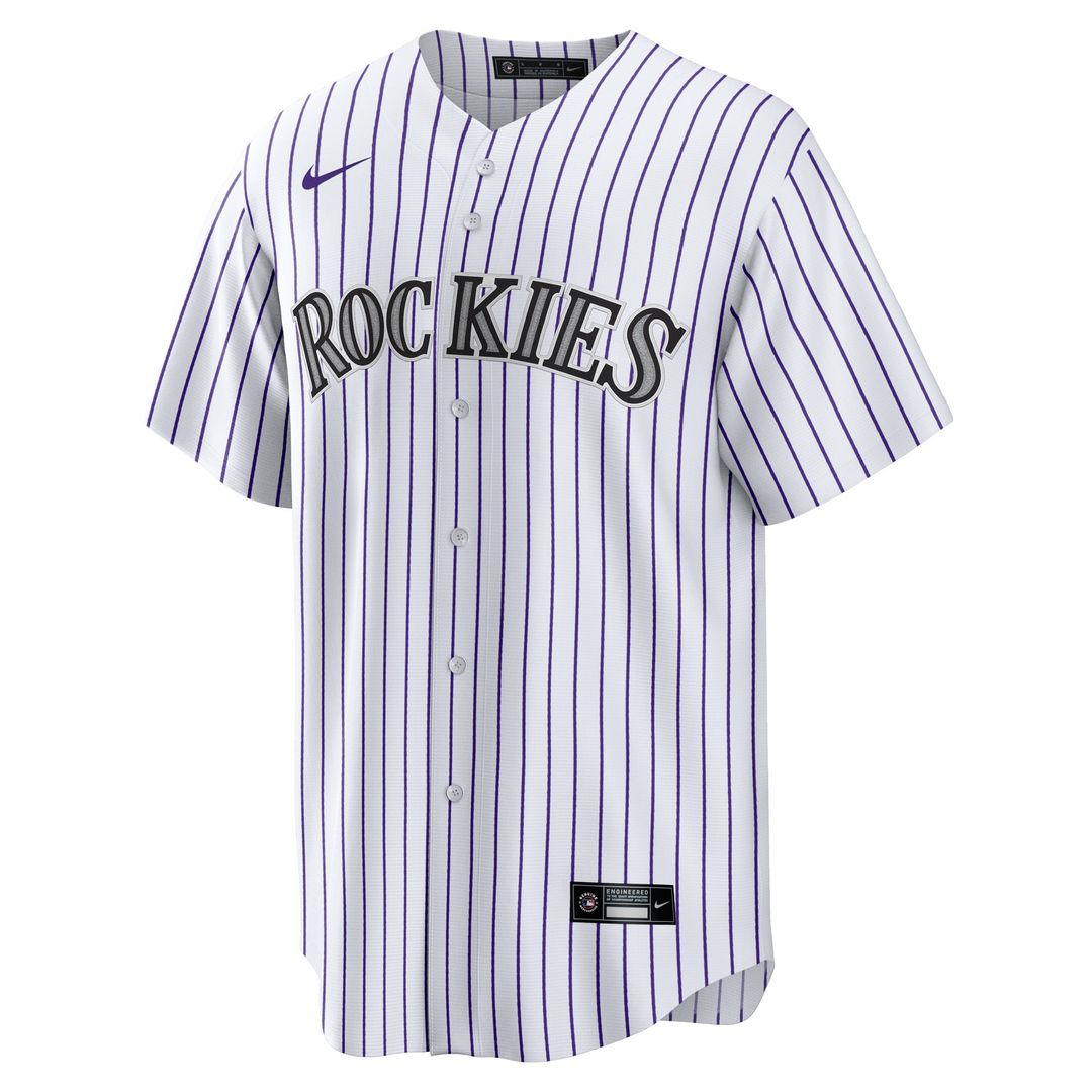 Colorado Rockies Jordan Beck Home Replica Jersey — White