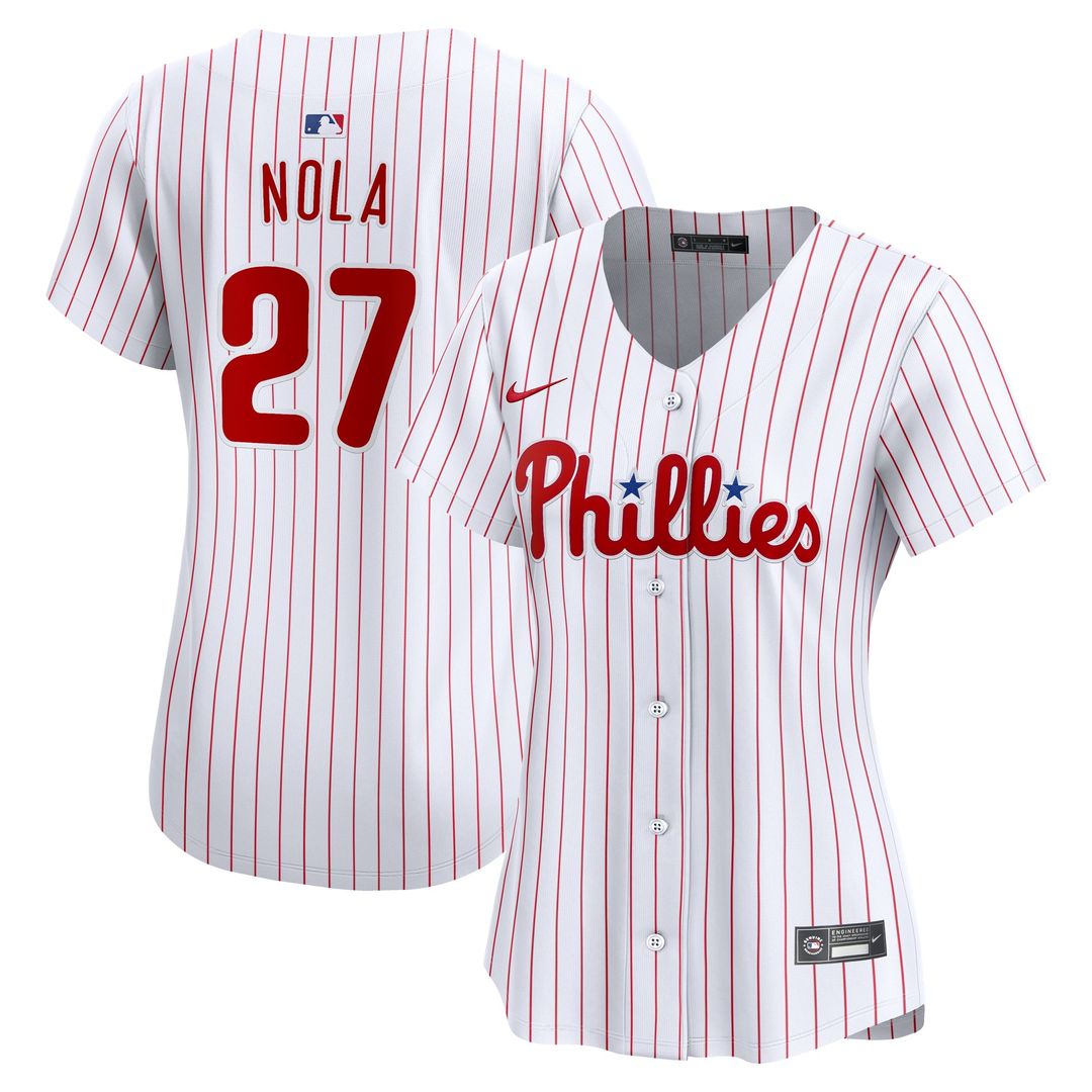 Philadelphia Phillies Aaron Nola Women's Home Limited Jersey — White
