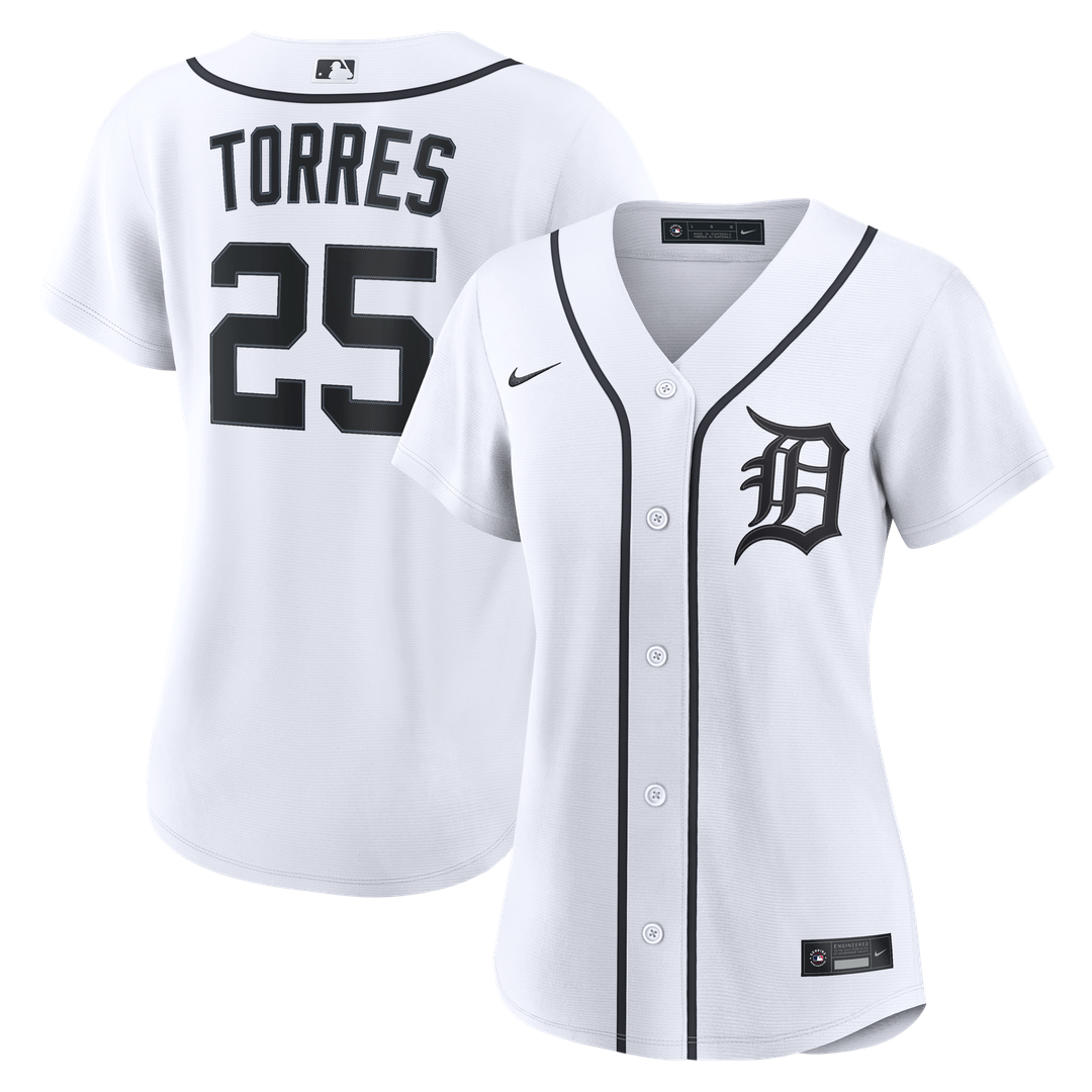 Detroit Tigers Gleyber Torres Women's Home Replica Jersey — White