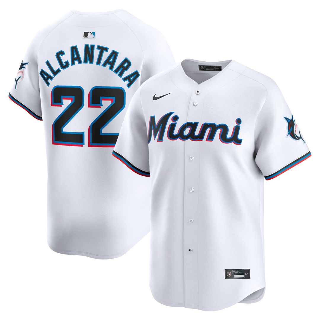 Miami Marlins Sandy Alcantara Home Limited Jersey — White