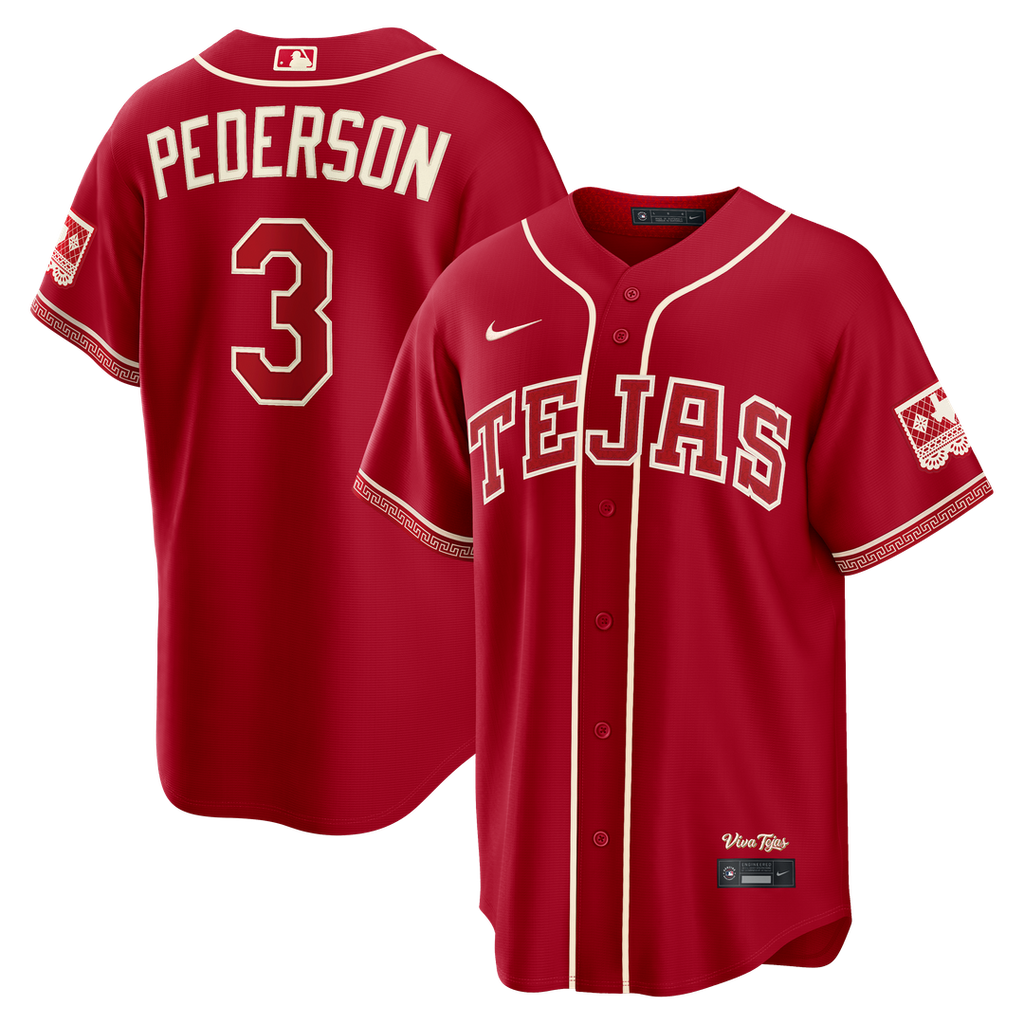 Texas Rangers Joc Pederson 2026 City Connect Stadium Jersey — Red