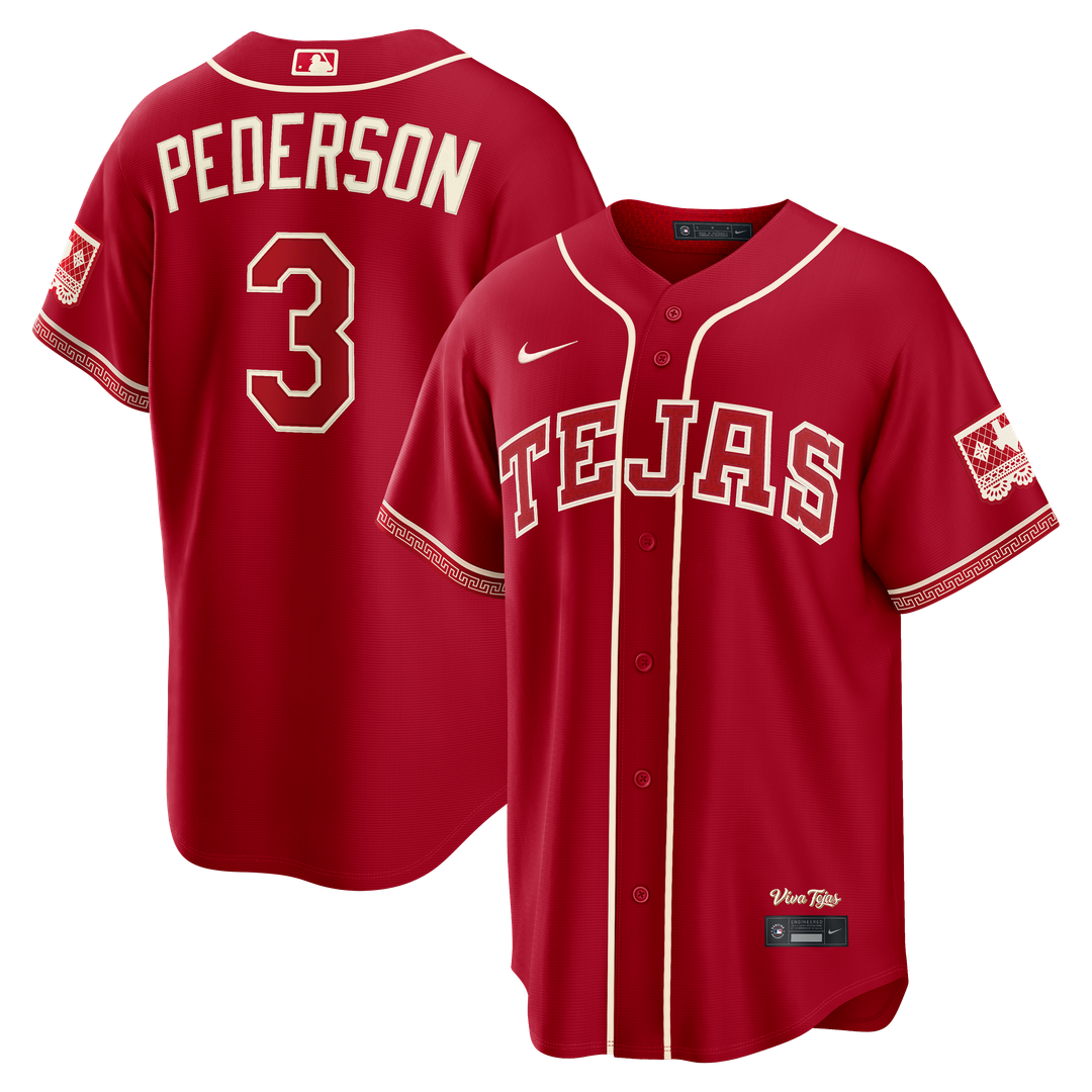 Texas Rangers Joc Pederson 2026 City Connect Stadium Jersey — Red