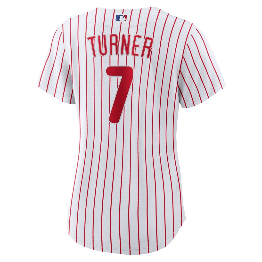 Philadelphia Phillies Trea Turner Women's Home Replica Jersey — White