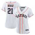 Houston Astros Yainer Diaz Women's Home Replica Jersey — White