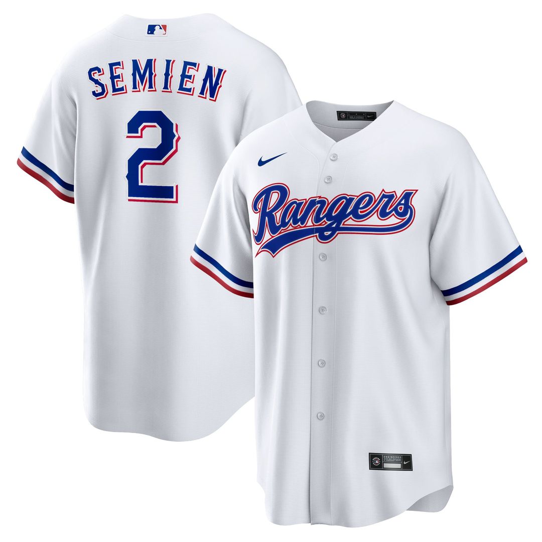 Texas Rangers Marcus Semien Home Replica Jersey — White